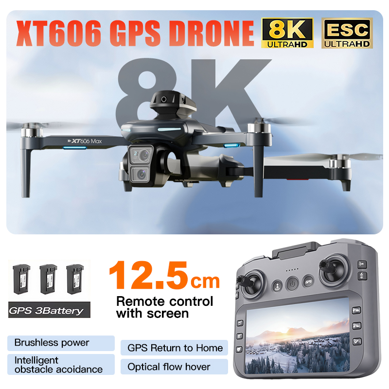 XT606 MAX 3 pil Drone 4k 8K HD - Drone Multispectral incelemesi ve fiyatı