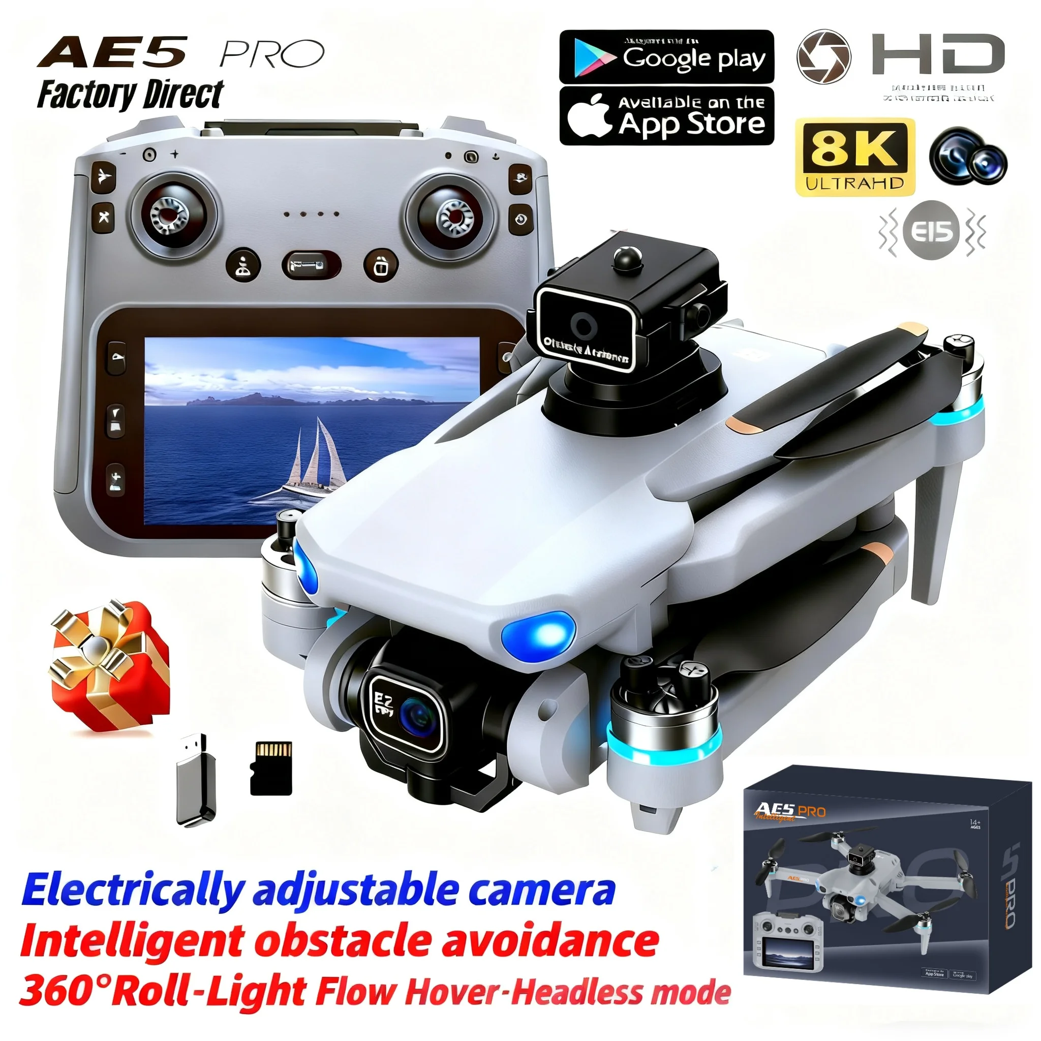 AE5 Pro Drone 8K HD 4.5 inç Ek - Drone Multispectral incelemesi ve fiyatı